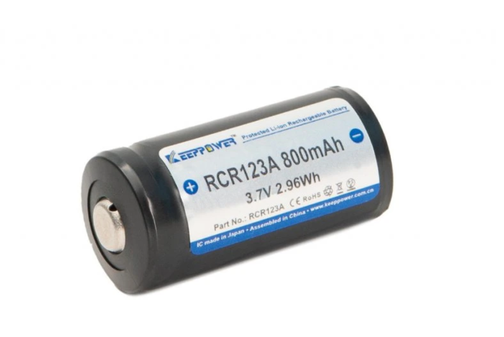 Dobíjacia batéria Keeppower RCR123A 800 mAh (Li-Ion) s ochranou