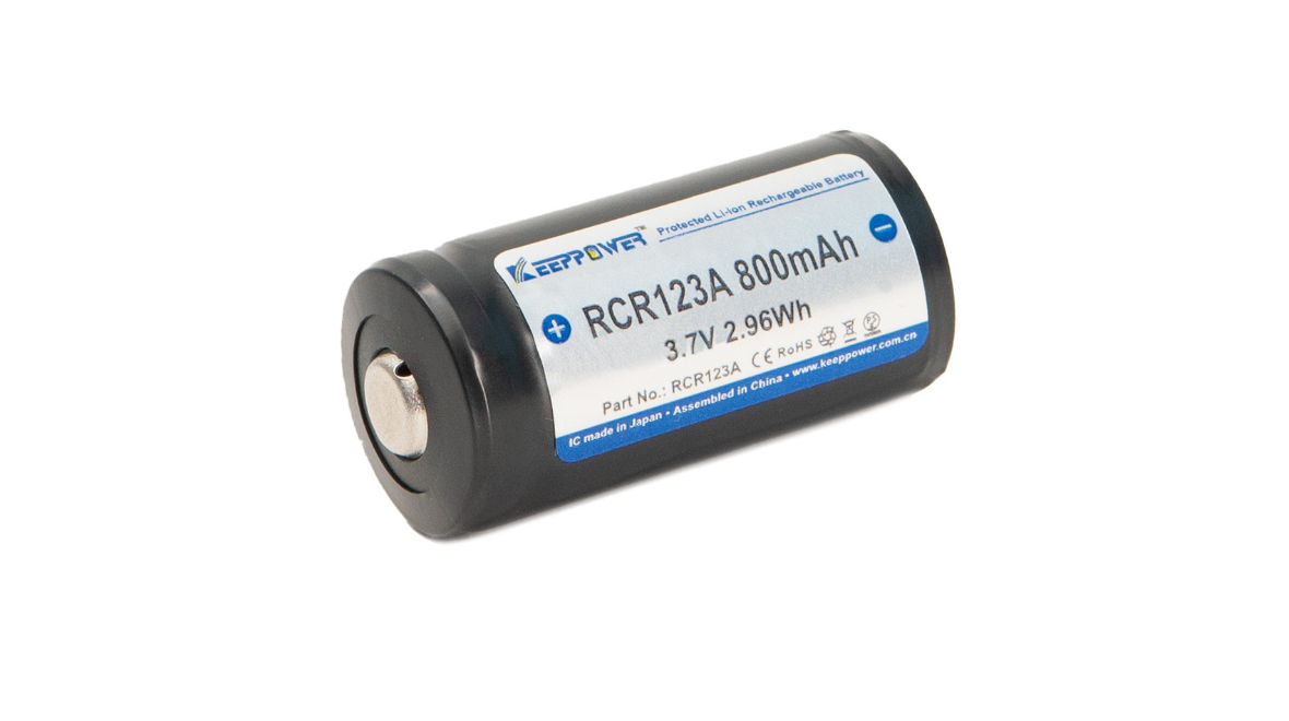 Dobíjacia batéria Keeppower RCR123A 800 mAh (Li-Ion) s ochranou